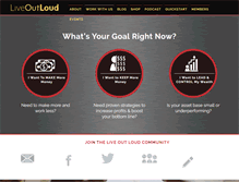 Tablet Screenshot of liveoutloud.com